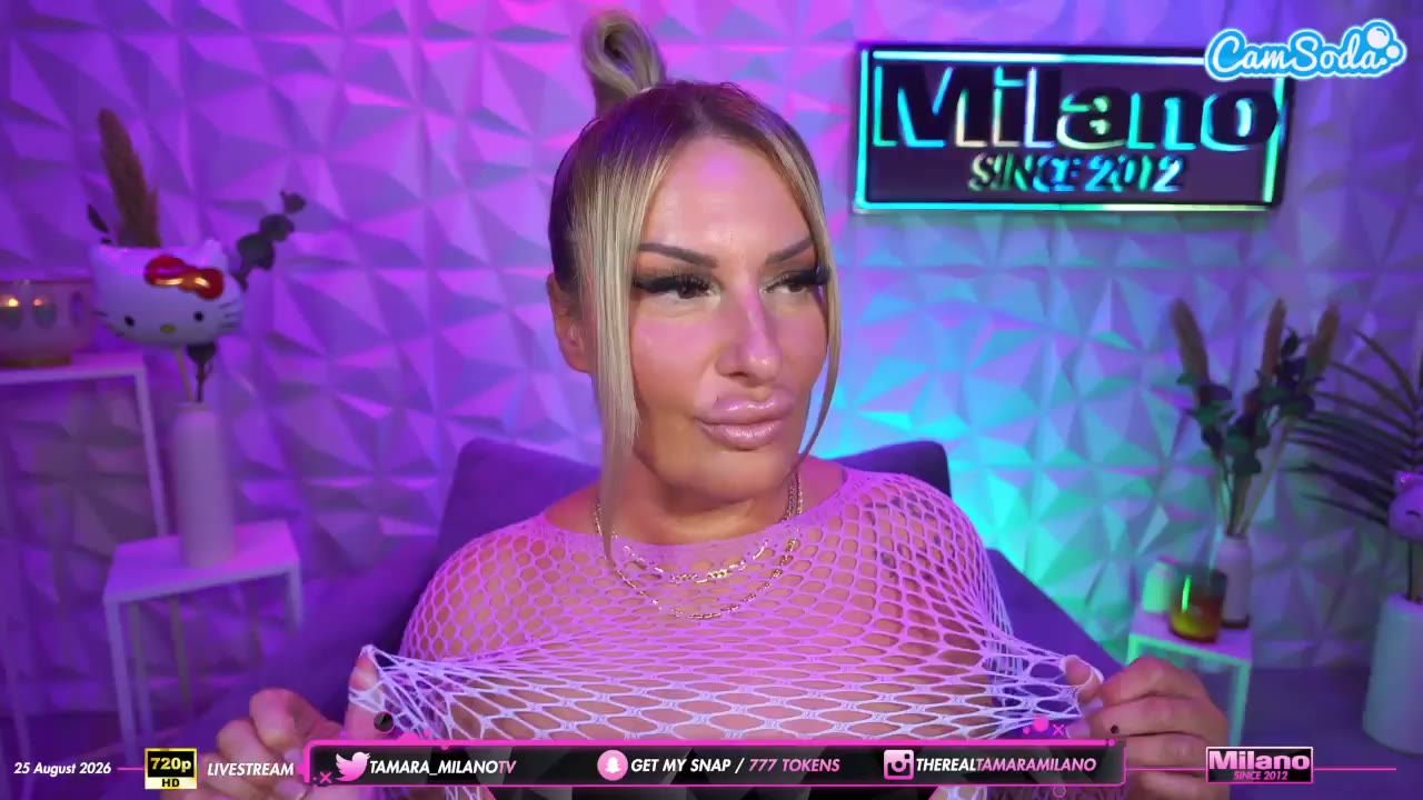 TamaraMilano on CamSoda – August 25, 2026 at 08:36 UTC